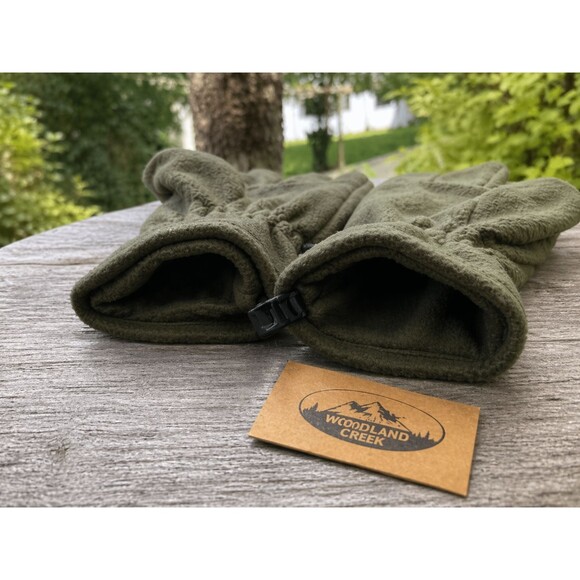 Woodland Creek Accessories - Woodland Creek Olive Green Fleece Winter Gloves Size M